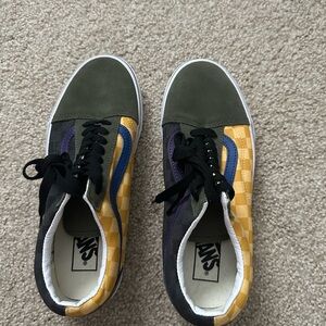 Vans Green and Yellow Sneakers Classic Style